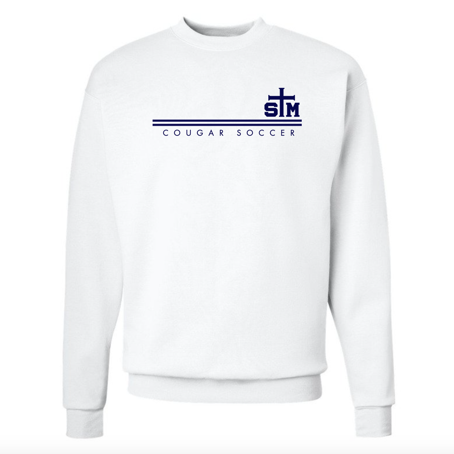 STM Two-Stripe Crewneck Sweater (White)