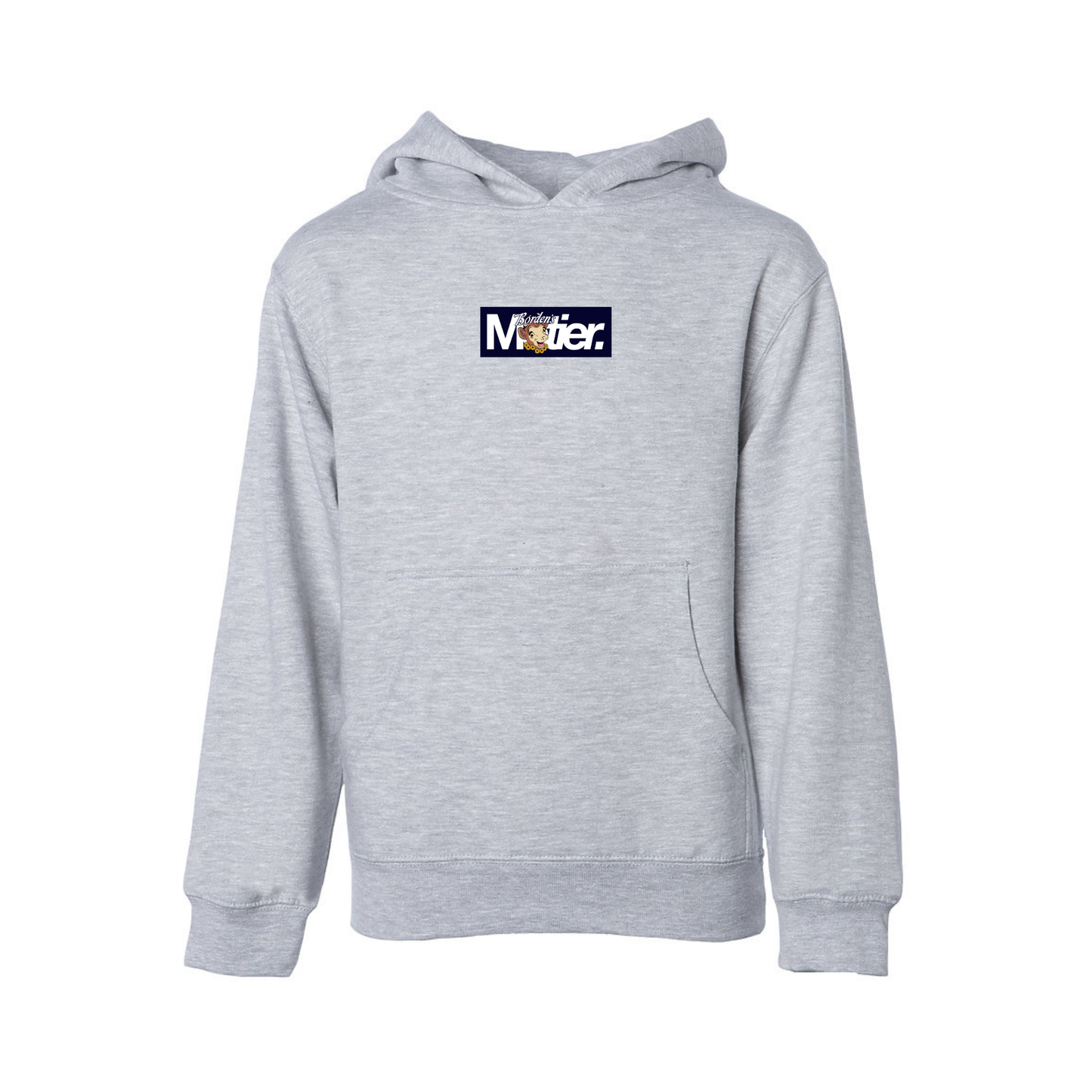 Borden's Youth Box Logo Hoodie (Grey)