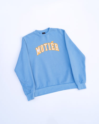 University Stitched Luxe Crewneck (Glacier Lake) - Motier Lafayette 