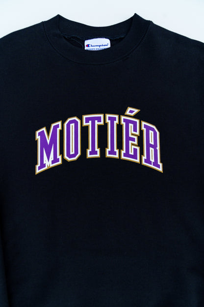 University Crewneck (Black) - Motier Lafayette 