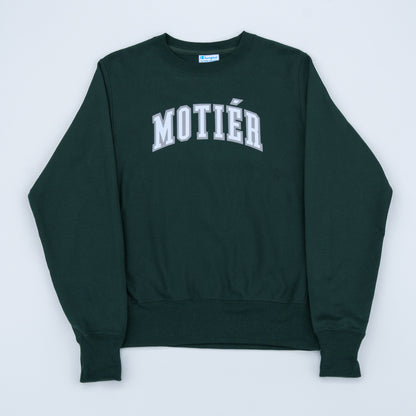 University Stitched Premium Crewneck (Dark Green)