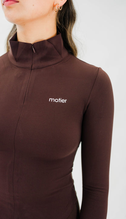 The Nyx Active Quarter Zip Top (French Roast)