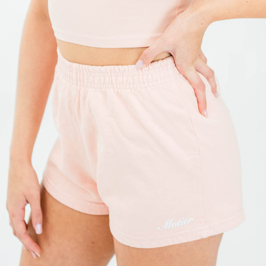 The Core Script Luxe Sweatshorts (Apricot)