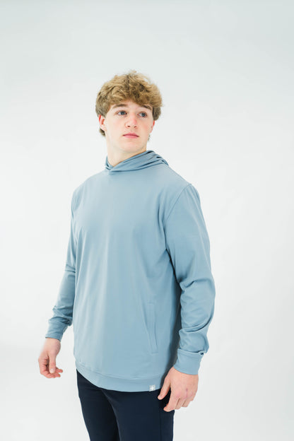 The Riviera Lightweight Performance Hoodie II (Slate Blue)