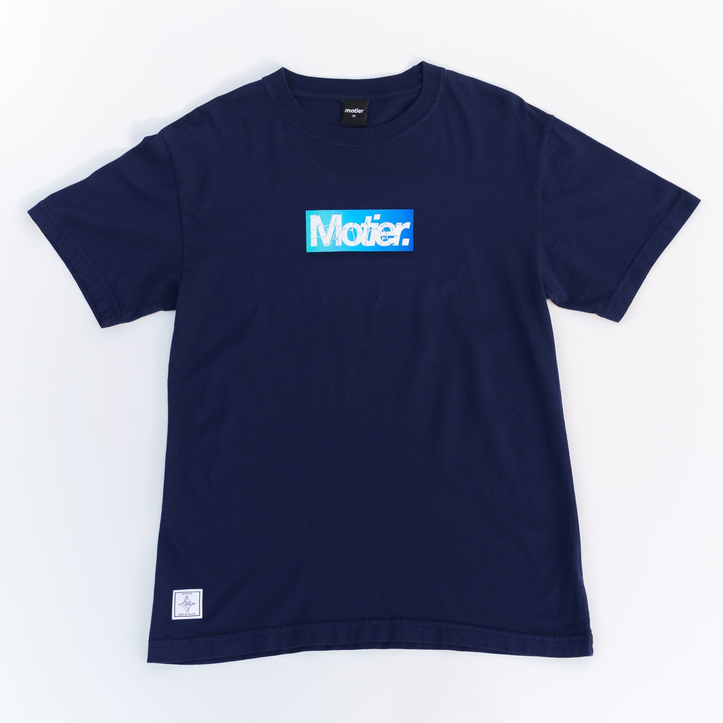 Shockwave Box Logo Luxe Tee (Navy)