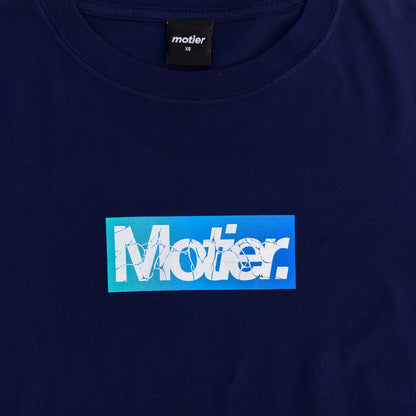 Shockwave Box Logo Luxe Tee (Navy)