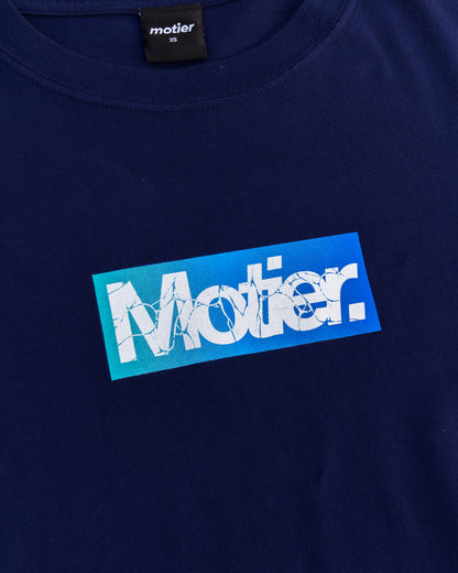 Shockwave Box Logo Luxe Tee (Navy)