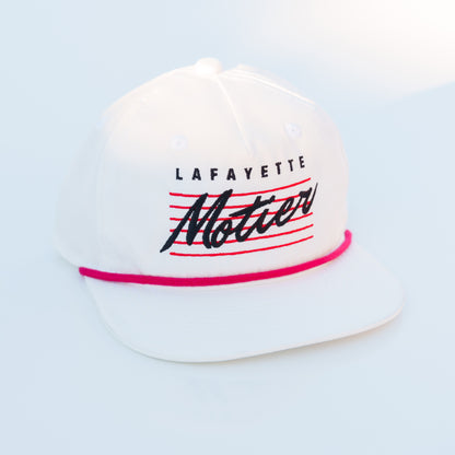 Retro Lafayette Roped Snapback (White/Red/Black)