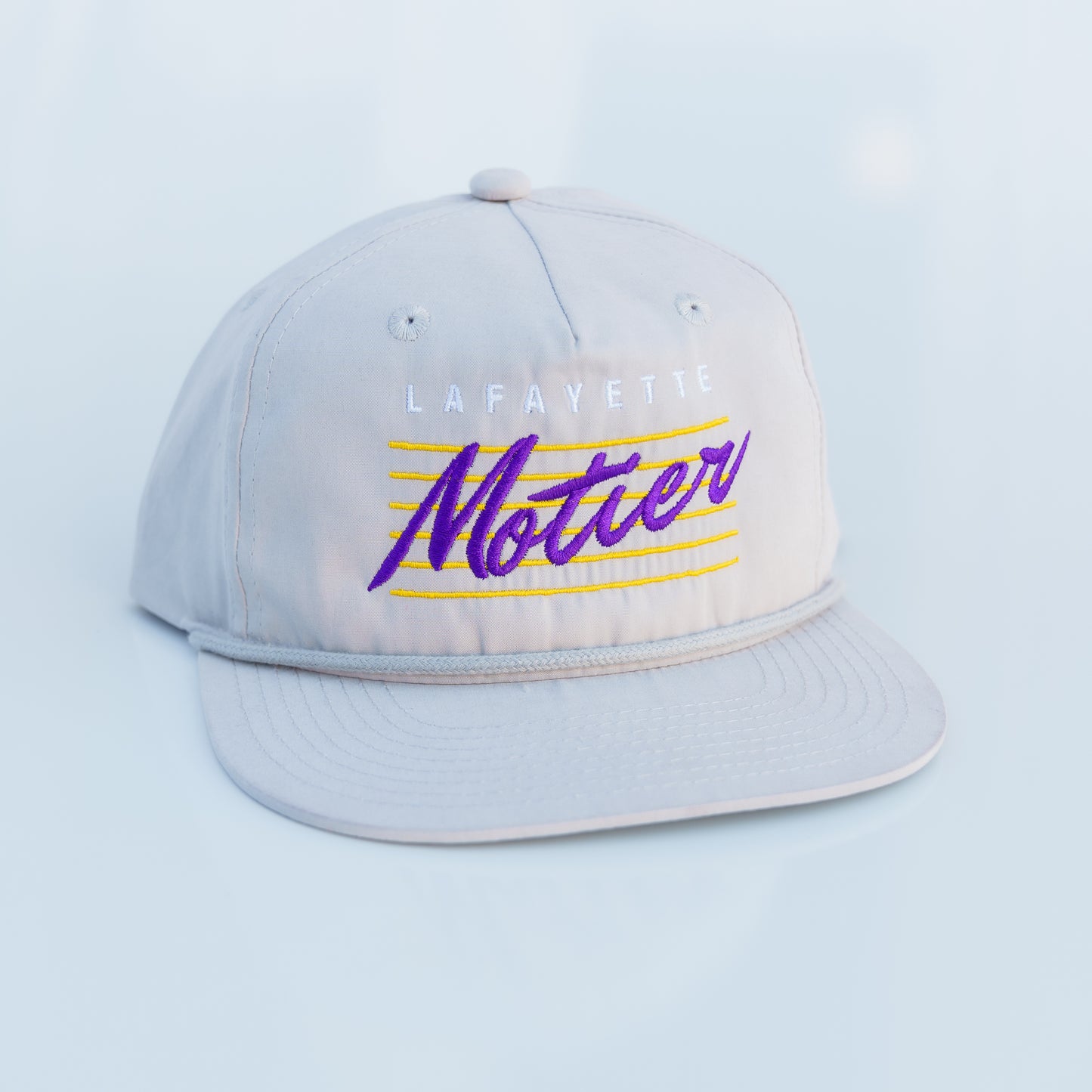 Retro Lafayette Roped Snapback (Grey/Purple/Gold)