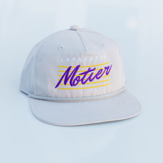 Retro Lafayette Roped Snapback (Grey/Purple/Gold)