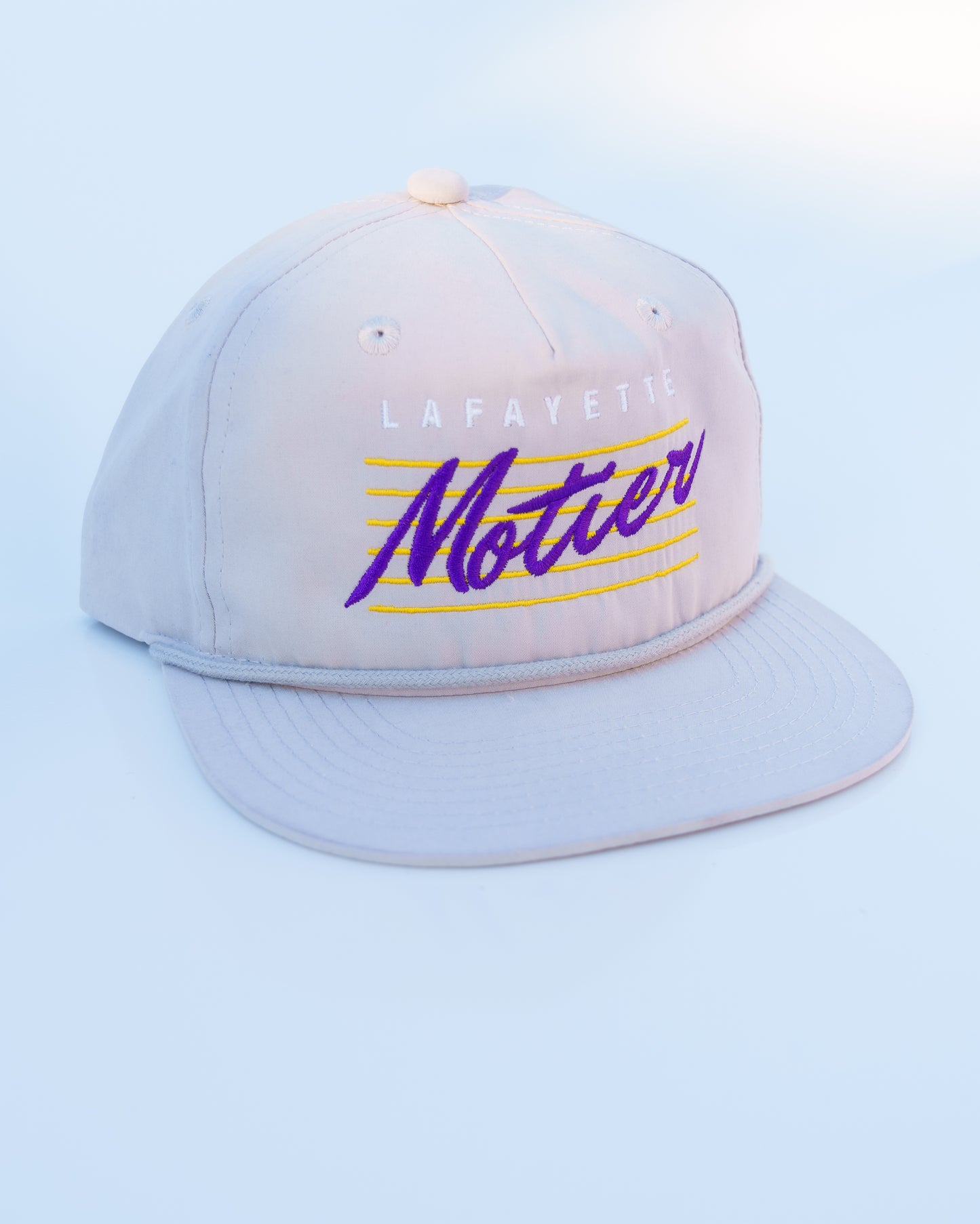 Retro Lafayette Roped Snapback (Grey/Purple/Gold)