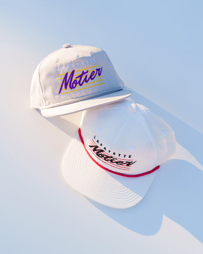 Retro Lafayette Roped Snapback (White/Red/Black)