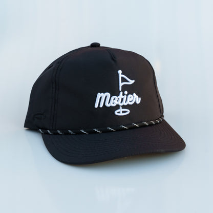 The Pin Roped Performance Snapback (Black)