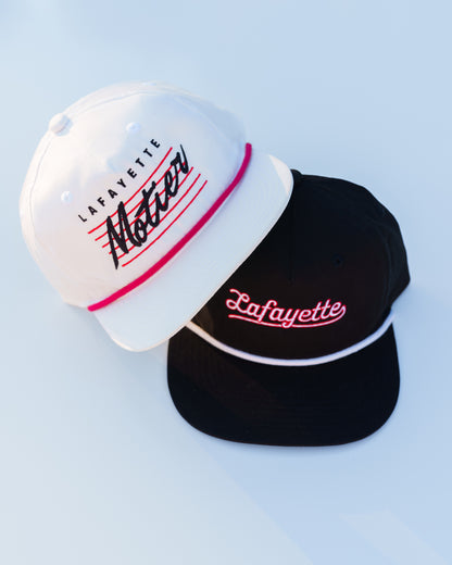 Retro Lafayette Roped Snapback (White/Red/Black)