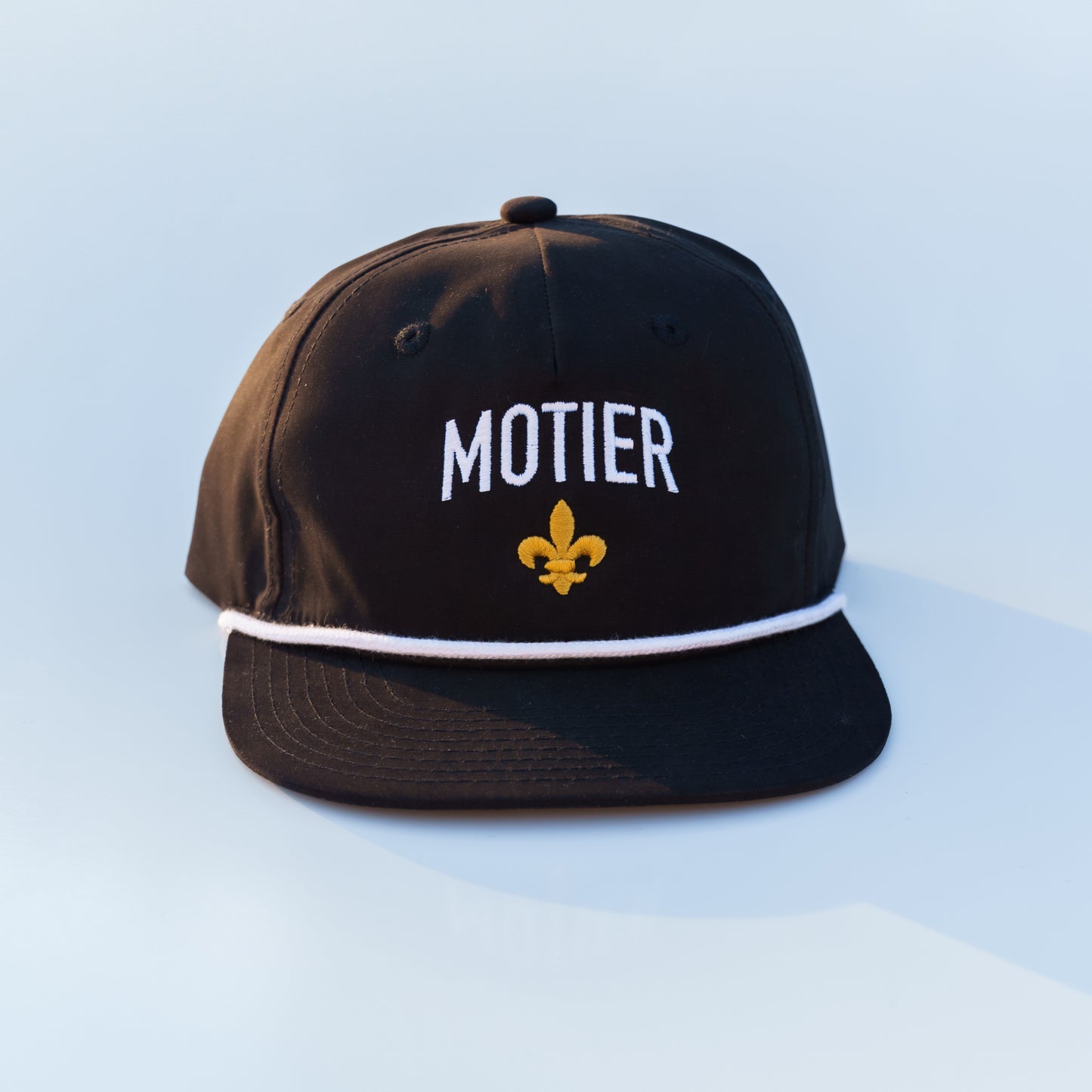 Fleur De Lis Roped Snapback (Black)