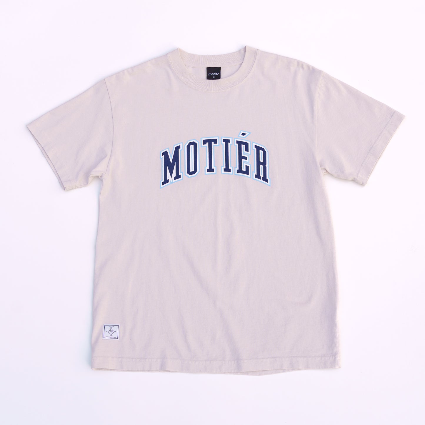 University Luxe Tee (White Sand) - Motier Lafayette 