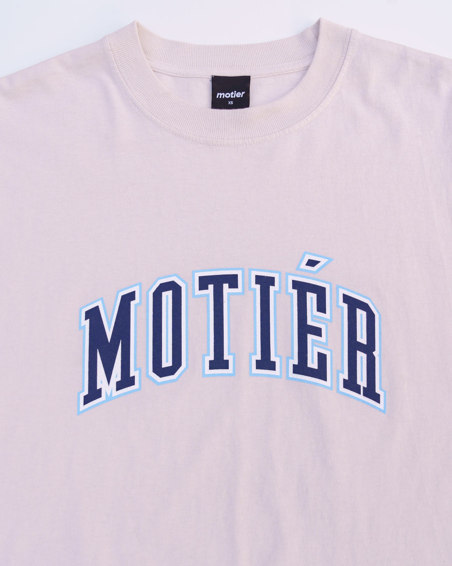 University Luxe Tee (White Sand) - Motier Lafayette 