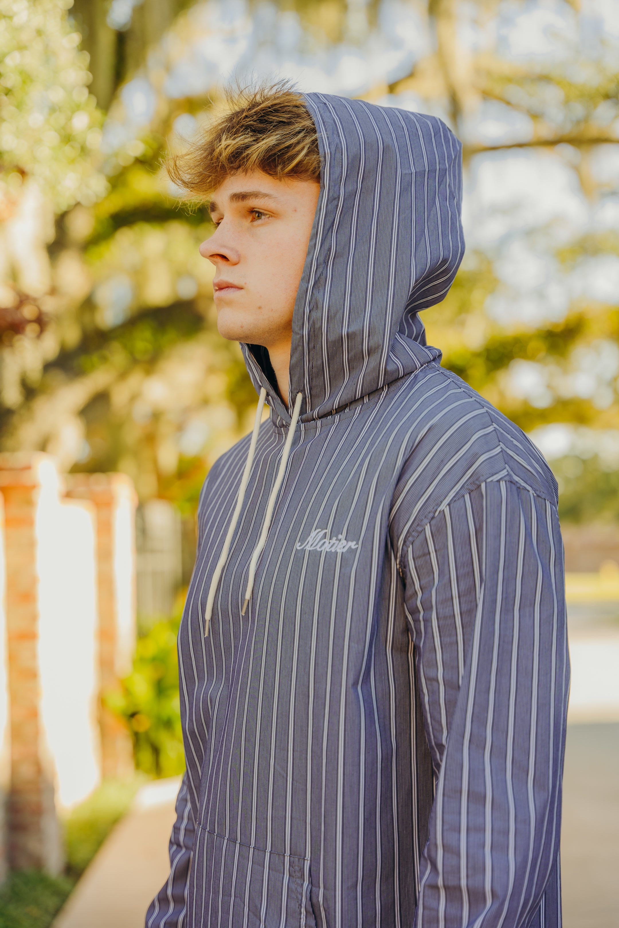 Pinstripe sweatshirt clearance