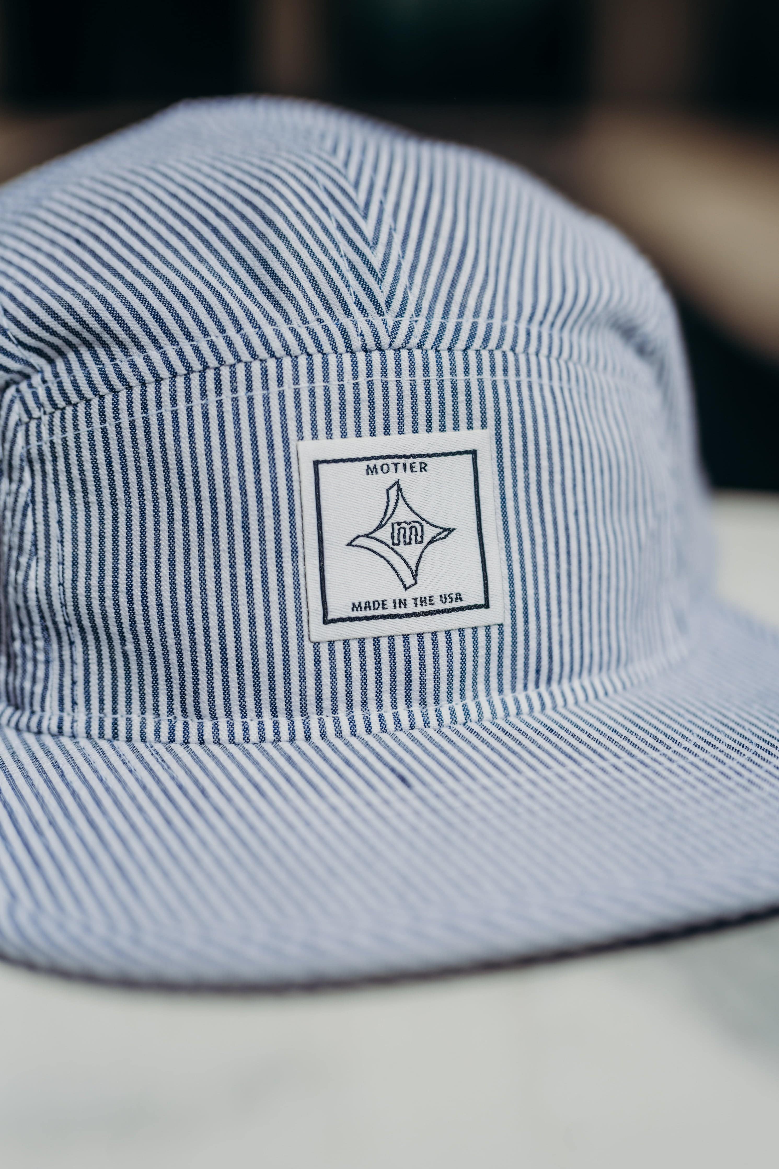 The OG Patch Seersucker 5-Panel (White/Obsidian)