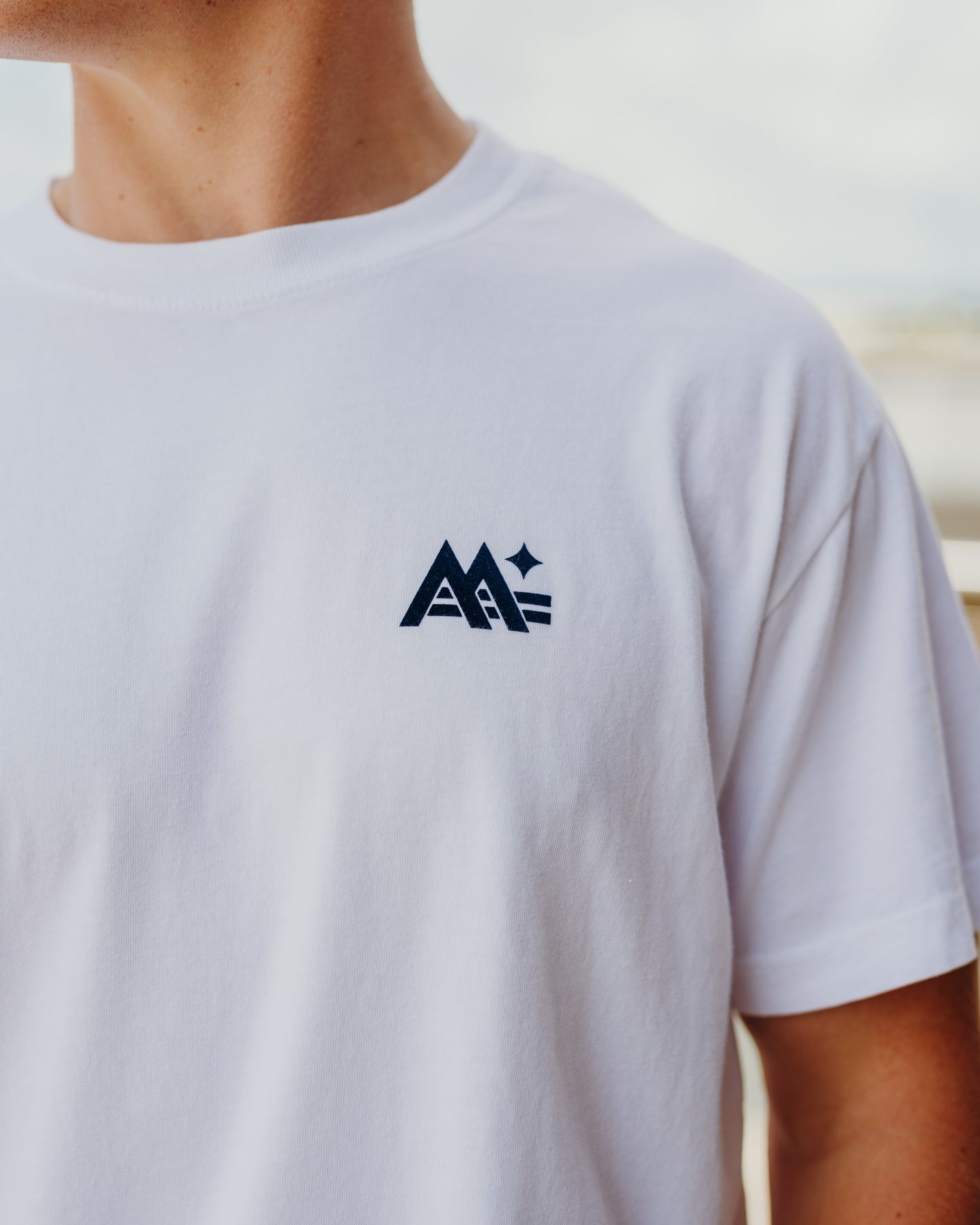 The Original M-Striped Star Luxe Tee (White)