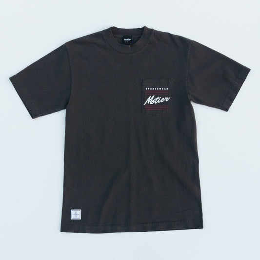 Retro Sportswear Luxe Pocket Tee (Vintage Black)