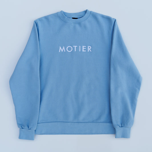 Spaced Logo Luxe Crewneck (Glacier Lake)