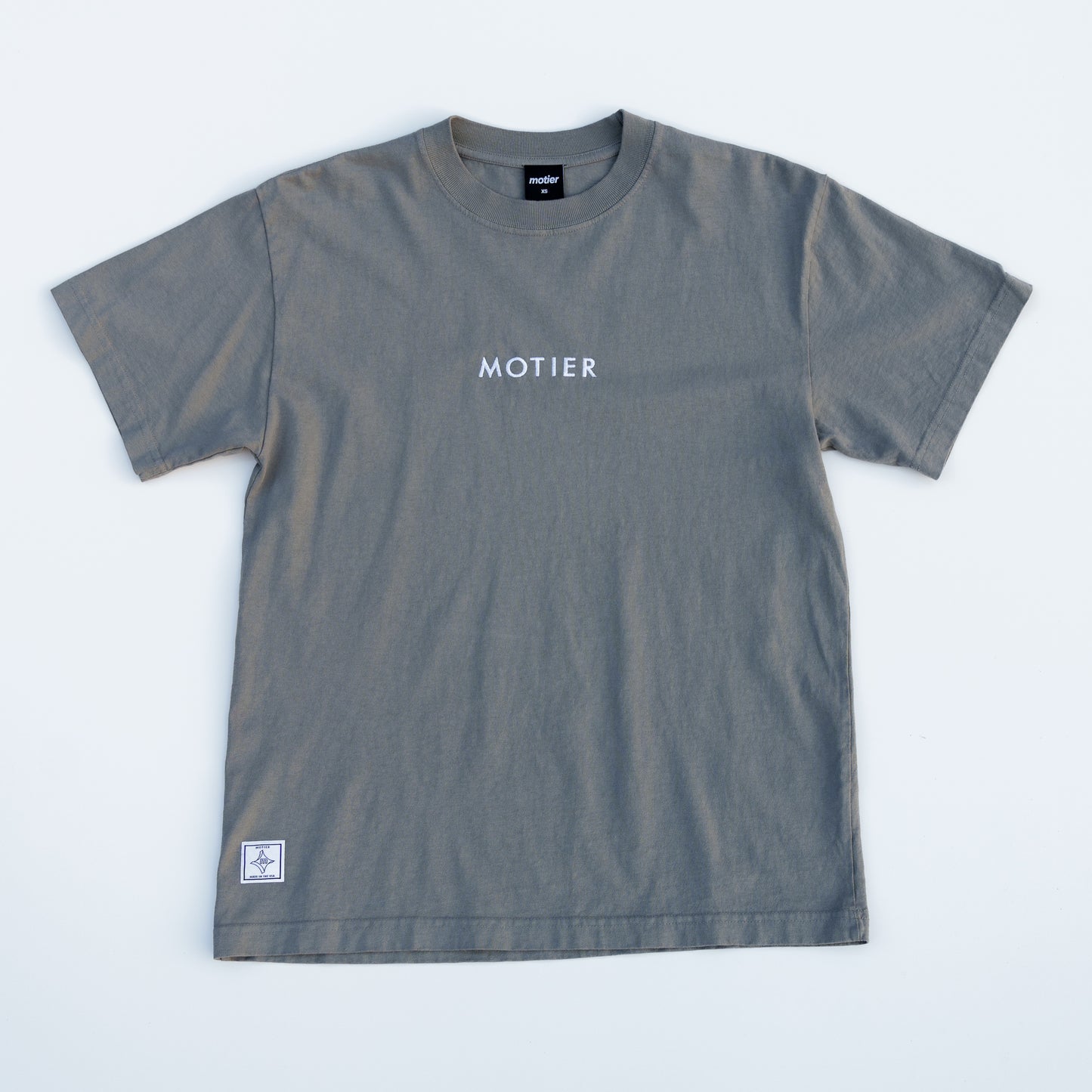 The Spaced Logo Embroidery Luxe Tee (Moon Mist)