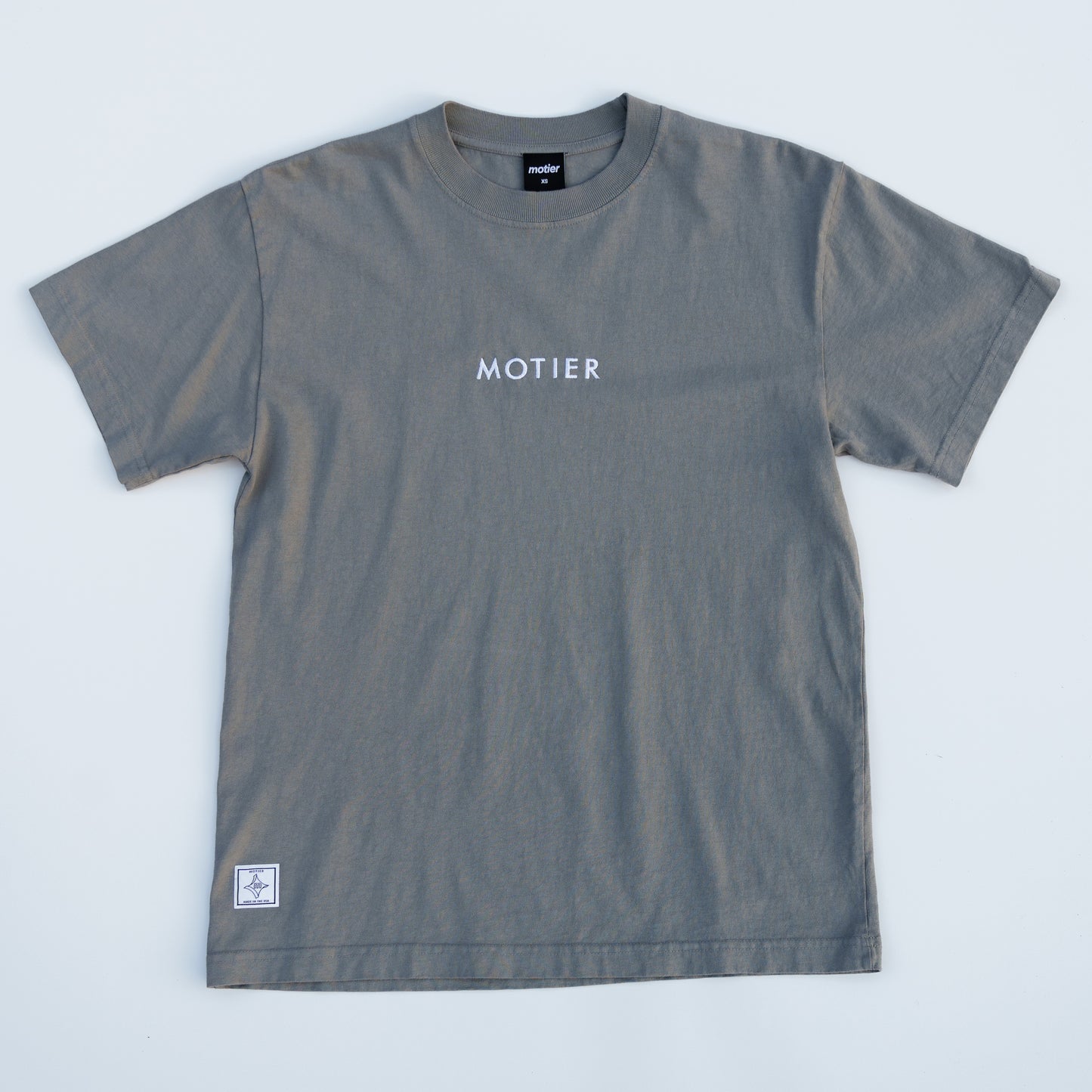 The Spaced Logo Embroidery Luxe Tee (Moon Mist)