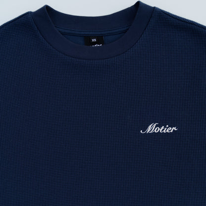 The Sterling Waffle Tee (Navy)