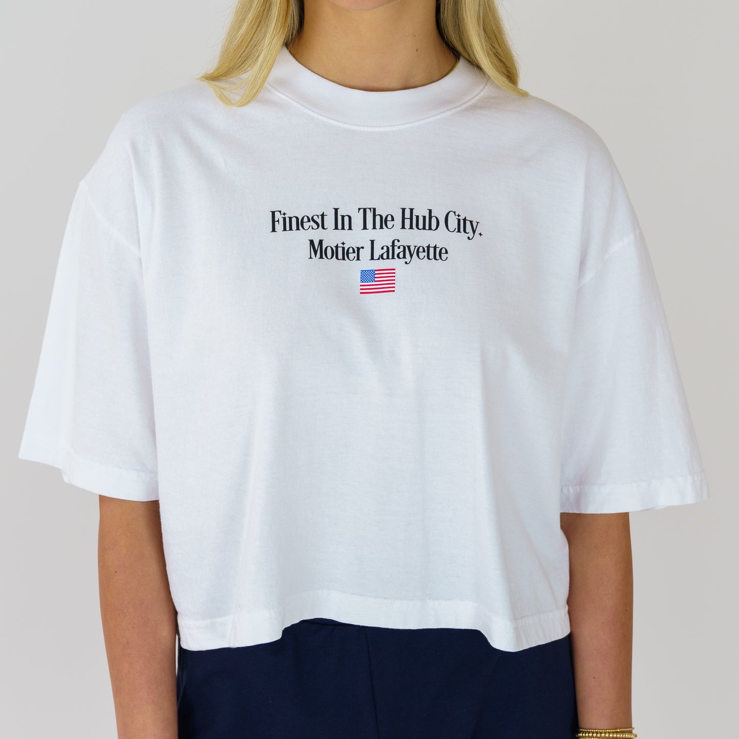 Festival Flags Luxe Crop (White)