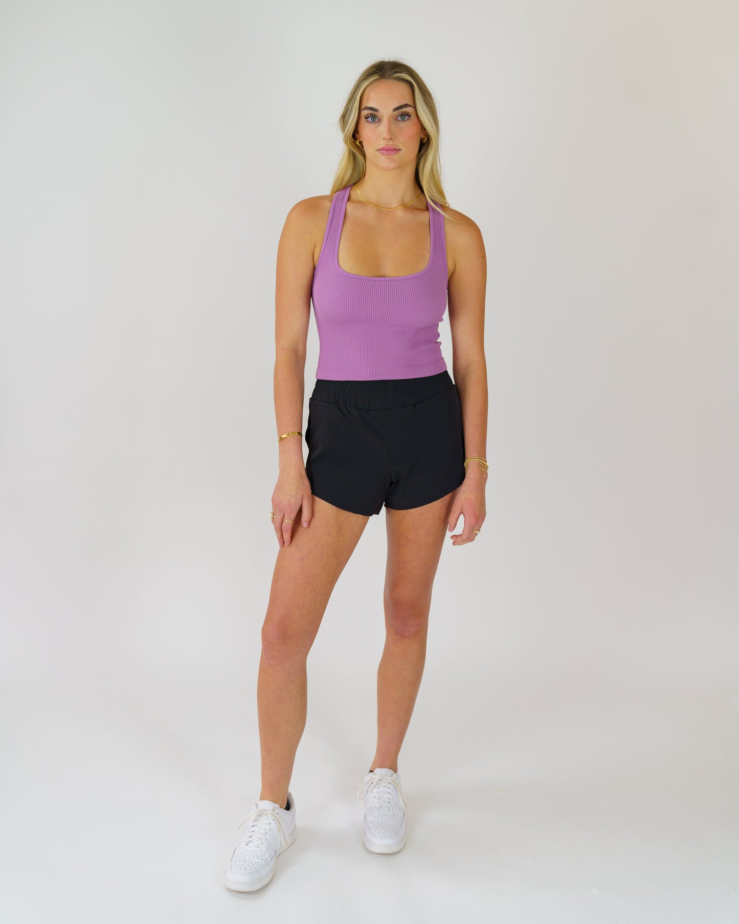 Ribbed Seamless Racer Tank (Willow)