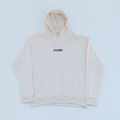 The Motier Youth Classic Embroidery Hoodie (Sand)