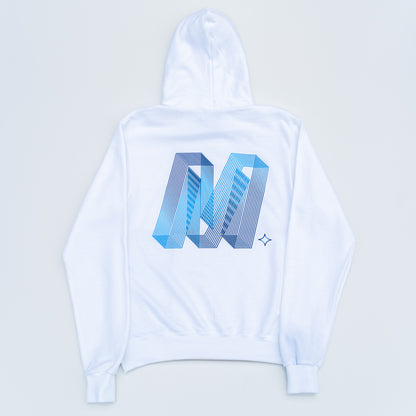 The Blur Holographic Hoodie (White Gradient)