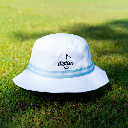 The Pin Bucket Hat (White/Baby Blue) - Motier Lafayette 