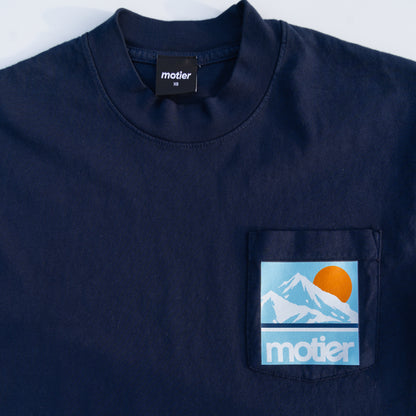 The Expedition Luxe S/S Pocket Tee (Navy) - Motier Lafayette 