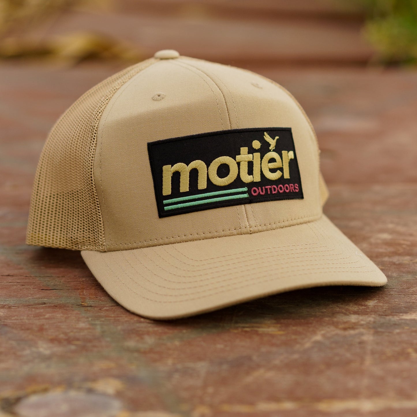 The Outdoors Mesh Back Patch Hat (Tan)