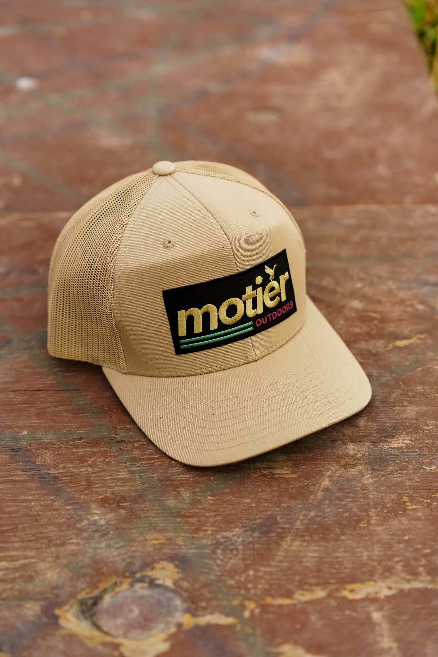 The Outdoors Mesh Back Patch Hat (Tan)