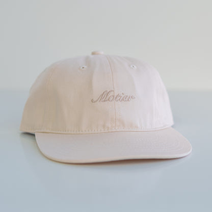 The Two Tone Script Strapback (Crème)