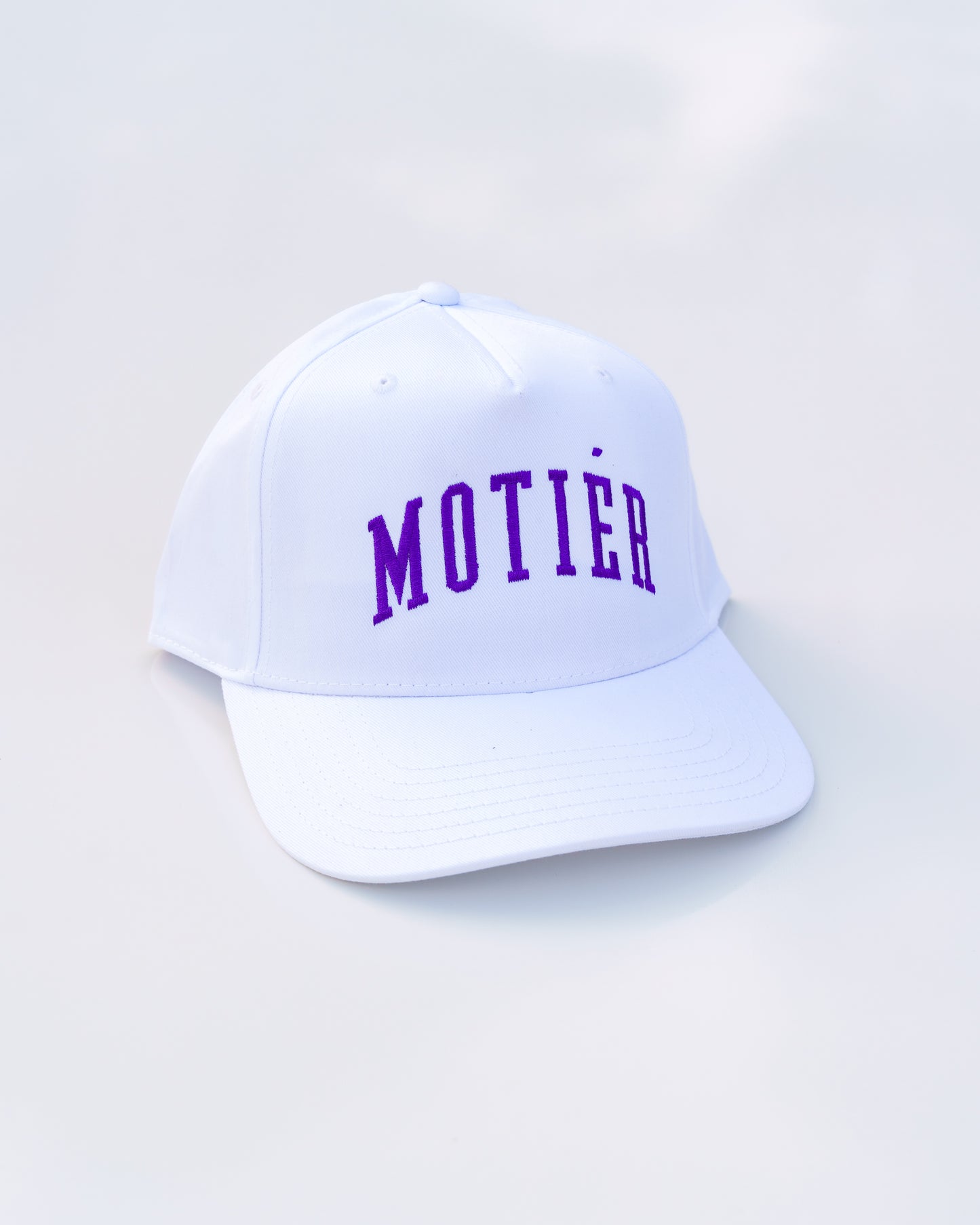 University Retro Snapback (White/Purple) - Motier Lafayette 