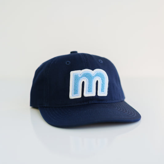 The Chenille Patch Strapback (Navy/Baby Blue)