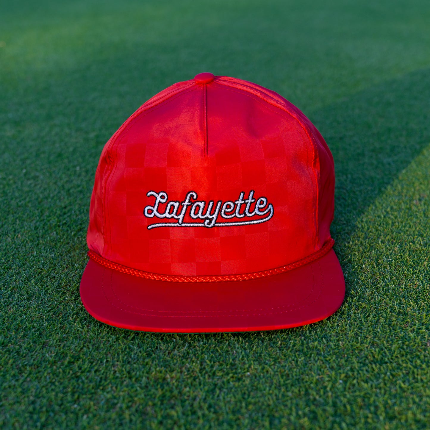 The Lafayette Script Roped Snapback (Cardinal)