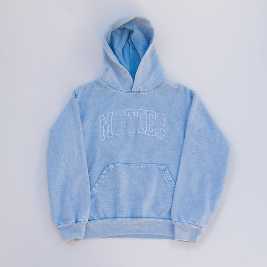 The Heritage Mineral Washed Luxe Hoodie (Arctic Blue)