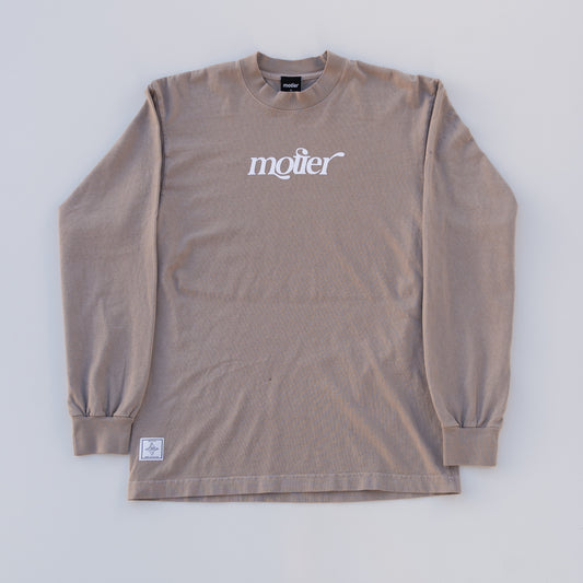 The Aura Mock-Neck L/S Luxe Tee (Night Grey)