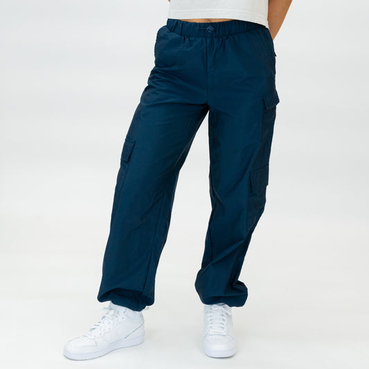 Women's Nylon Track Pants (Navy)