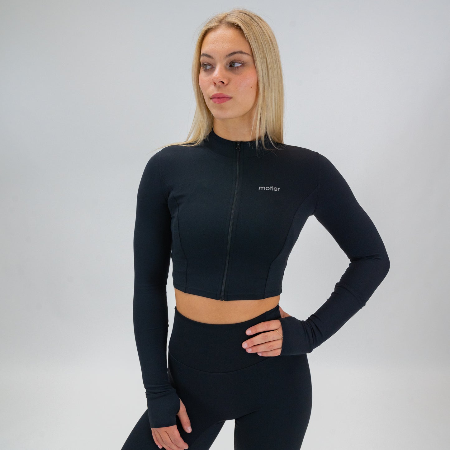 The Nyx Cropped Full-Zip (Black)