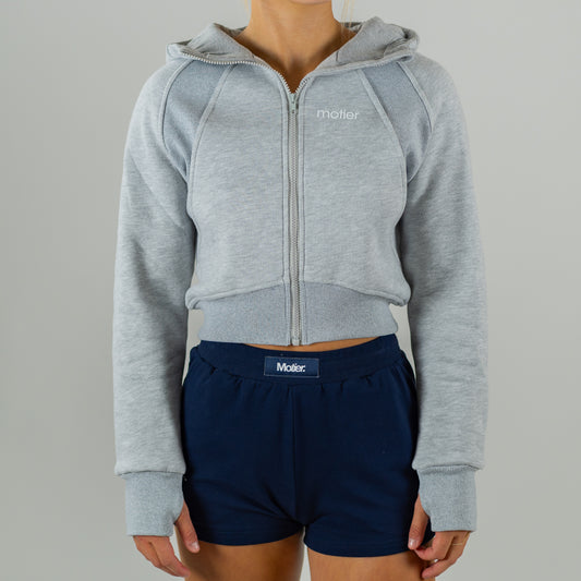 Nyx Full-Zip Scuba Hoodie (Heather Grey)