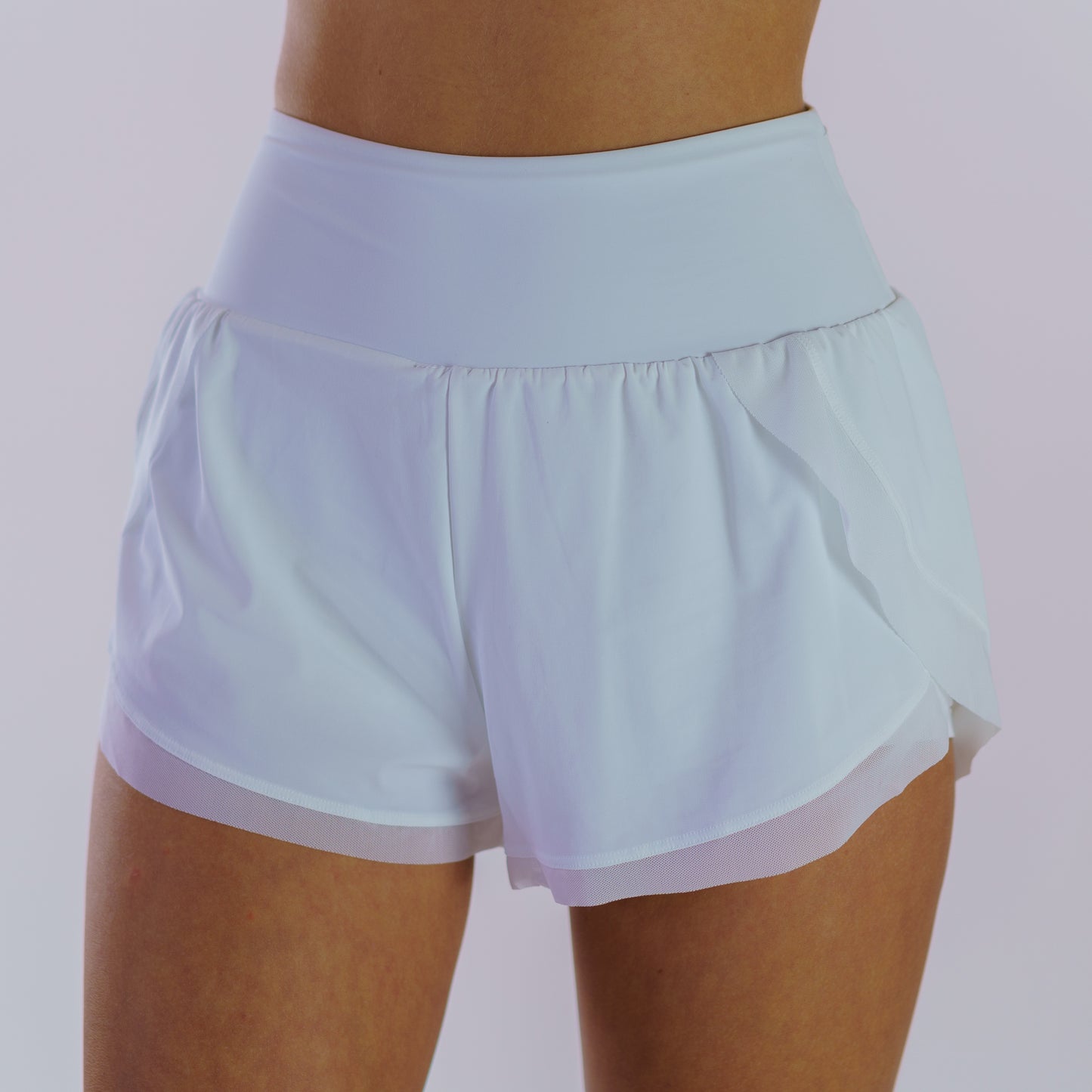 Nyx Mesh Active Shorts (White)