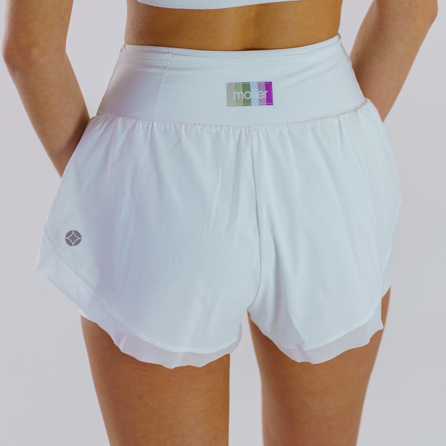 Nyx Mesh Active Shorts (White)