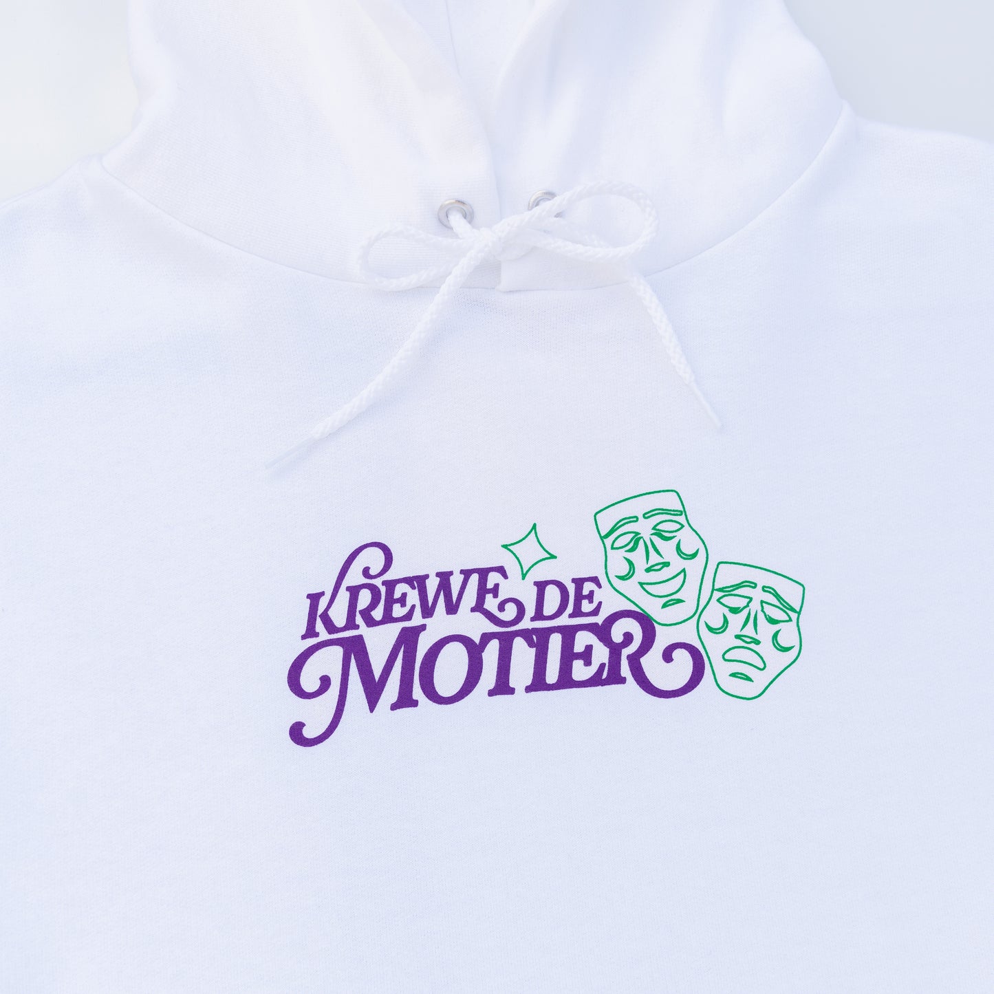 The Krewe De Motier 2025 Hoodie (White)