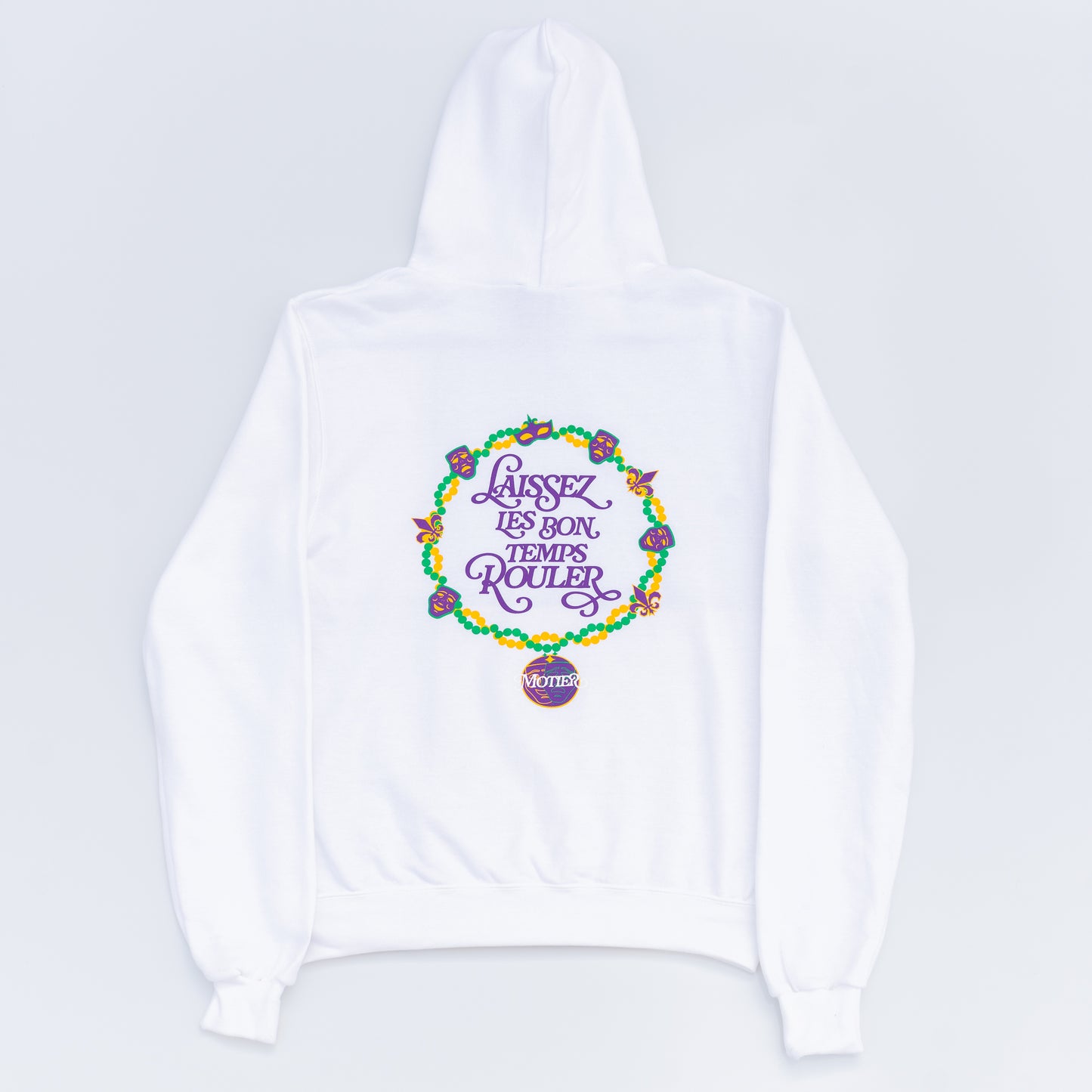 The Krewe De Motier 2025 Hoodie (White)